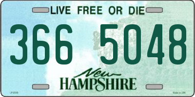 NH license plate 3665048