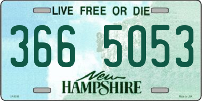 NH license plate 3665053