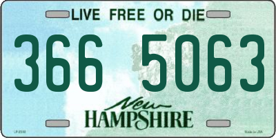 NH license plate 3665063