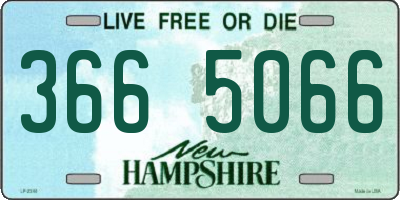 NH license plate 3665066