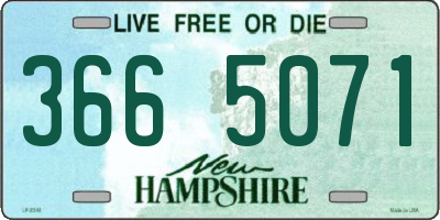 NH license plate 3665071