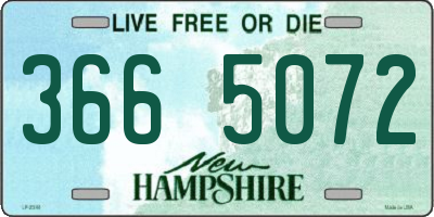NH license plate 3665072