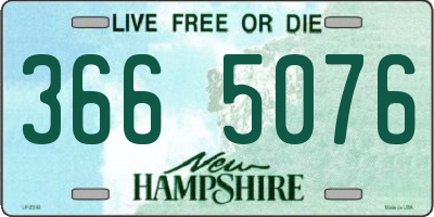 NH license plate 3665076