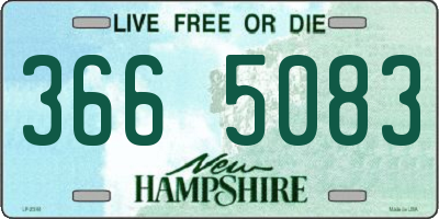 NH license plate 3665083