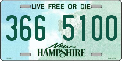 NH license plate 3665100