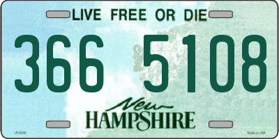 NH license plate 3665108