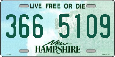 NH license plate 3665109