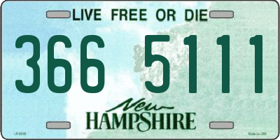 NH license plate 3665111