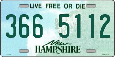 NH license plate 3665112