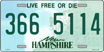 NH license plate 3665114