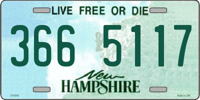 NH license plate 3665117