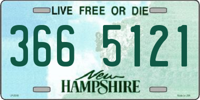 NH license plate 3665121