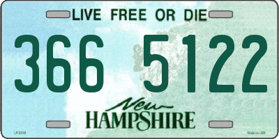 NH license plate 3665122