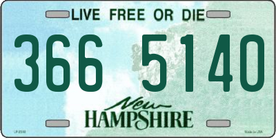 NH license plate 3665140