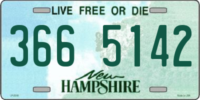 NH license plate 3665142