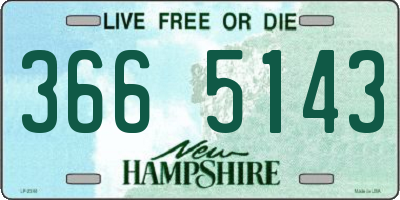 NH license plate 3665143