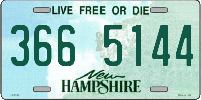 NH license plate 3665144