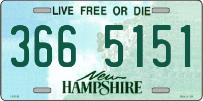 NH license plate 3665151