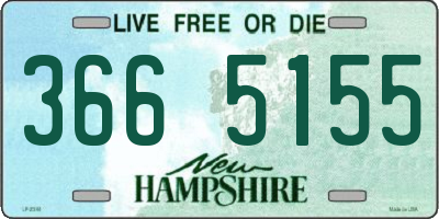 NH license plate 3665155