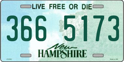 NH license plate 3665173