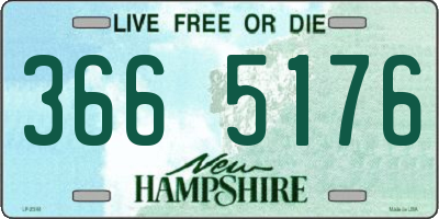 NH license plate 3665176