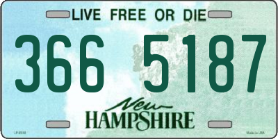 NH license plate 3665187