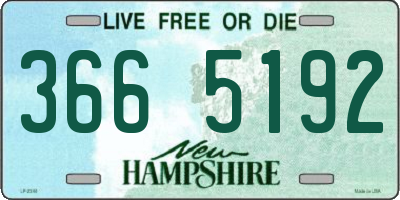 NH license plate 3665192