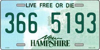 NH license plate 3665193