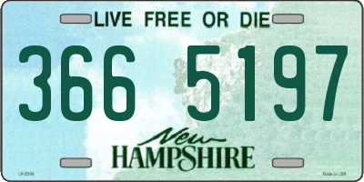 NH license plate 3665197