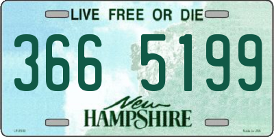NH license plate 3665199