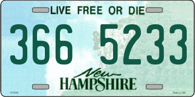 NH license plate 3665233