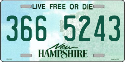 NH license plate 3665243