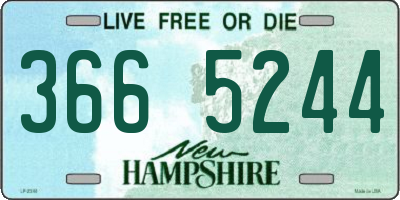 NH license plate 3665244