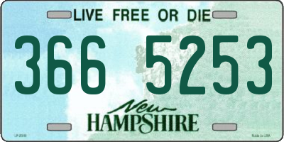 NH license plate 3665253