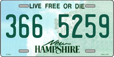 NH license plate 3665259
