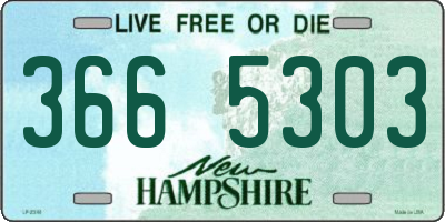 NH license plate 3665303