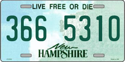 NH license plate 3665310