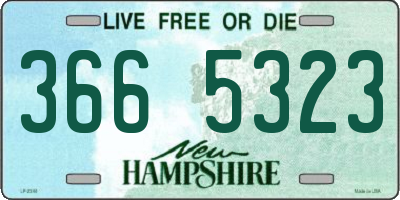 NH license plate 3665323