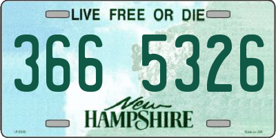 NH license plate 3665326