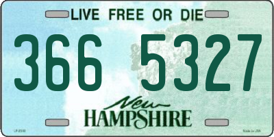 NH license plate 3665327