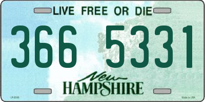 NH license plate 3665331