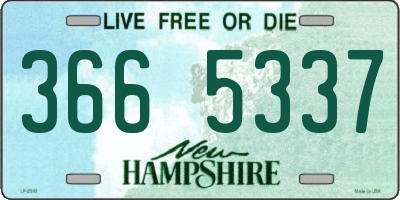 NH license plate 3665337