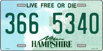NH license plate 3665340