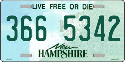 NH license plate 3665342