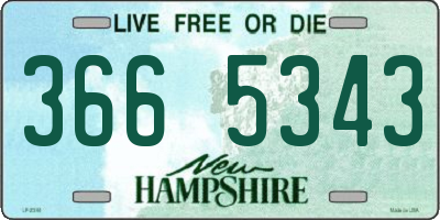 NH license plate 3665343