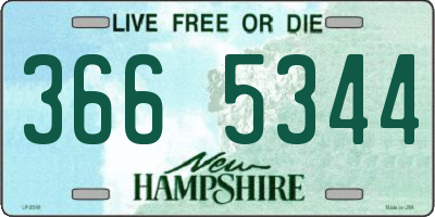 NH license plate 3665344