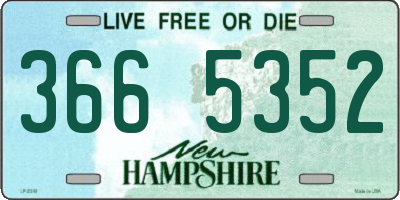NH license plate 3665352