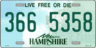 NH license plate 3665358