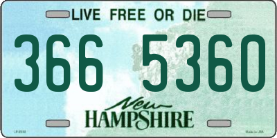 NH license plate 3665360