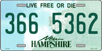 NH license plate 3665362